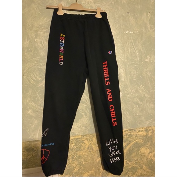 Travis Scott Astroworld World Peace Sweatpants - Picture 3 of 4